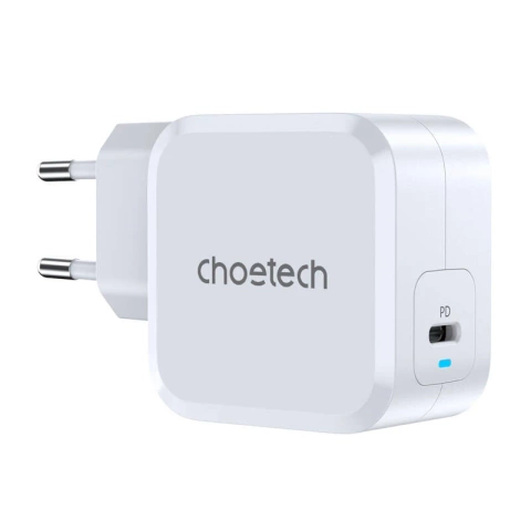 Зарядний пристрій Choetech PD8007 USB-C PD 45W EU, білий