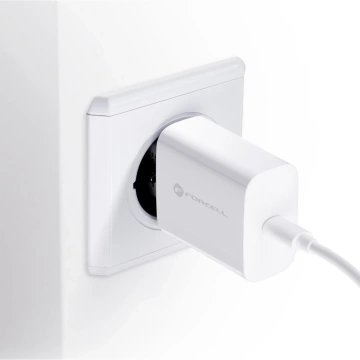 Швидкий зарядний пристрій Forcell Fast Charger 25W PD QC 4.0 USB-C Кабель USB-C - USB-C Білий