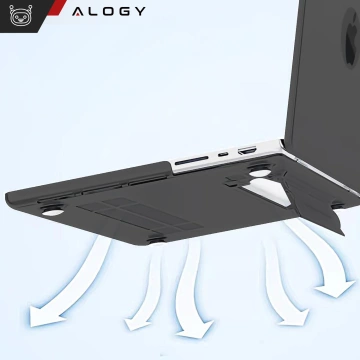 Matné puzdro Alogy ProStand™ so stojanom pre MacBook Air 13,3" (A1932/A2179/A2337) čierne