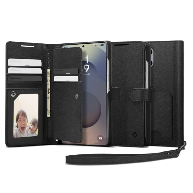 Etui do Samsung Galaxy S25 Ultra Black Spigen Wallet "S"