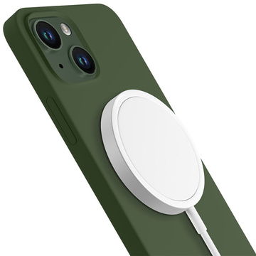 Етуй на телефон 3mk до Apple iPhone 13 Hardy Silicone MagCase Alphine Green