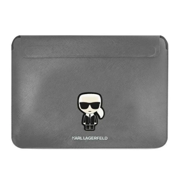 Karl Lagerfeld Sleeve KLCS16PISFG 16" srebrny/stříbrný Saffiano Ikonik Karl