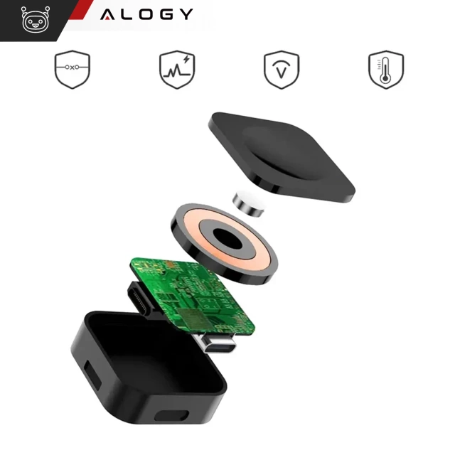 Розгалужувач HUB Alogy Adapter для ноутбука з USB-C на 3x USB-A 2.0 1x USB-A 3.0 сірий