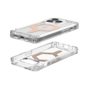 UAG Plyo Magsafe Hülle – Schutzhülle für iPhone 15 Pro kompatibel mit MagSafe (Eis-Roségold)