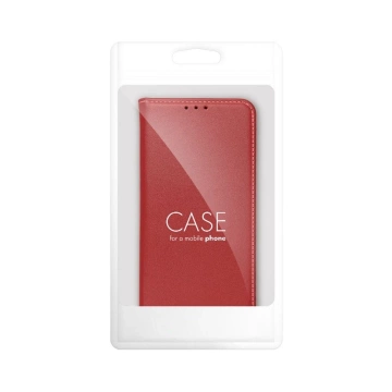 Kožené pouzdro SMART PRO s klopou a pouzdrem pro iPhone 15, vínové