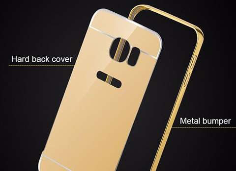 Mirror bumper case for Samsung Galaxy S7 Edge Silver