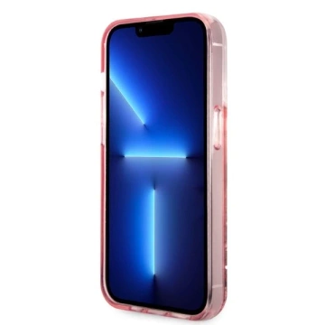 Karl Lagerfeld KLHCP14XLNKHCP case for iPhone 14 Pro Max 6.7" hardcase Glitter Karl Head pink/pink