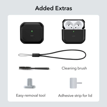 ESR Orbit Halolock MagSafe Apple AirPods 4 Black Headphone Case