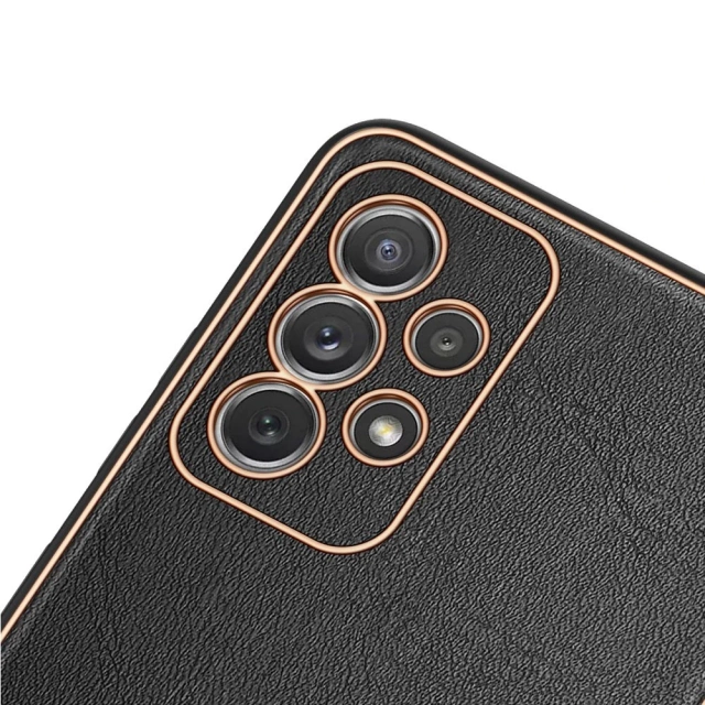 Dux Ducis Yolo elegant case cover made of ecological leather for Samsung Galaxy A72 4G black