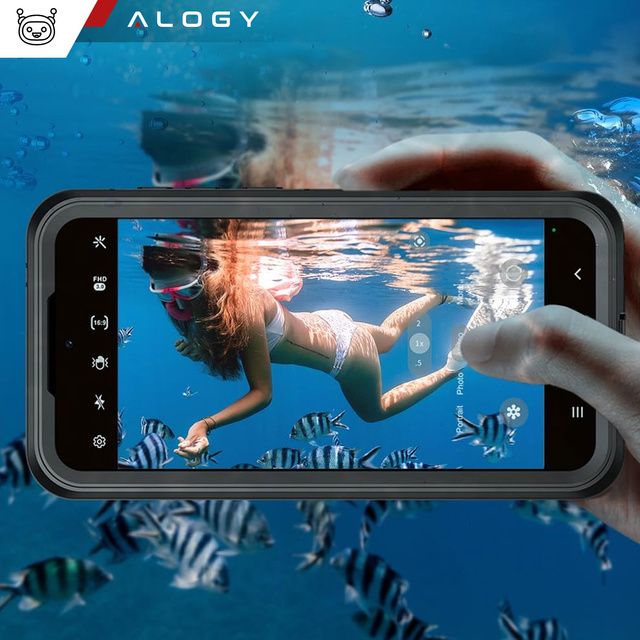 Puzdro pre Samsung Galaxy A35 5G Armored Waterproof IP68 360 Armor Case Vstavané sklo Alogy Black