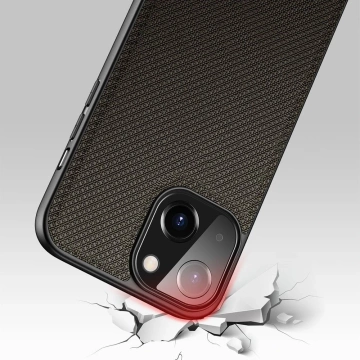Kryt pouzdra Dux Ducis Fino pokrytý nylonovým materiálem iPhone 13 mini zelený