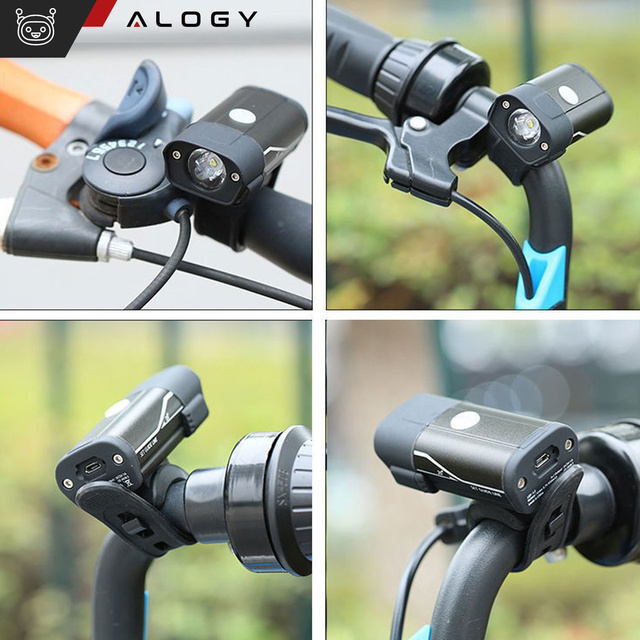 Bike Light Front Rear LED Front Rear Bike Light Lighting Waterproof IPX4 USB Bike Light Kit Alogy