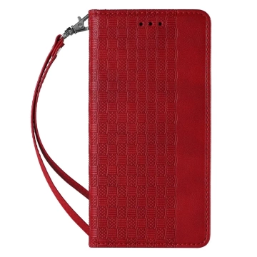 Magnet Strap Case Case pro Samsung Galaxy S22 (S22 Plus) Pouch Wallet Mini Lanyard Pendant Red