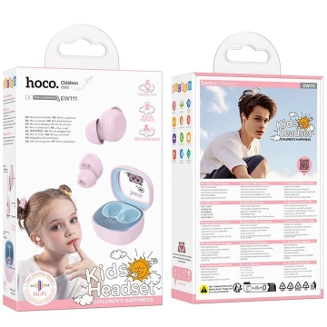 Дитячі TWS-навушники Hoco EW111 Bluetooth 5.4 рожевого кольору