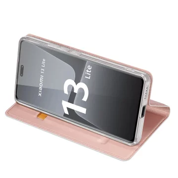 Dux Ducis Skin Pro Hülle für Xiaomi 13 Lite Flip Card Wallet Stand Pink
