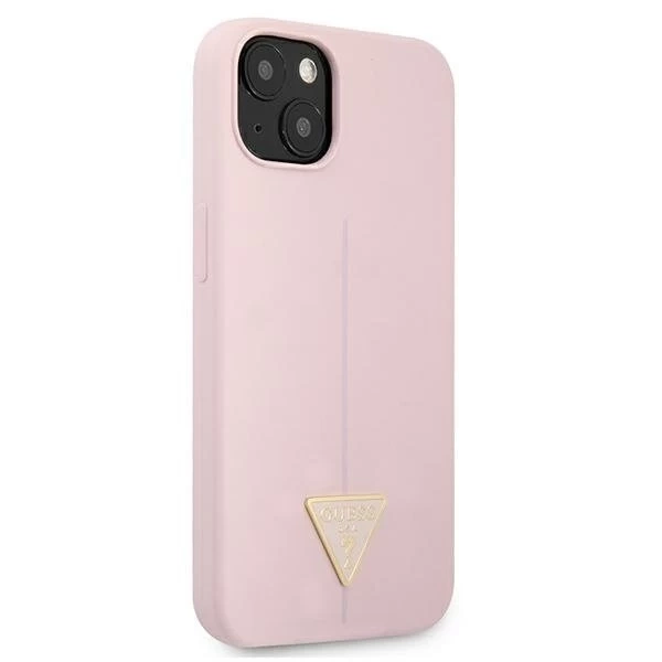 Guess GUHCP13MSLTGU iPhone 13 6,1" fioletowy/fialový pevný obal silikónový trojuholník