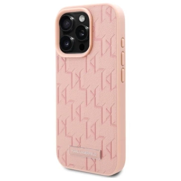 Karl Lagerfeld Hülle für iPhone 16 Pro 6,3" Pink Magsafe Hardcase Hot Stamp
