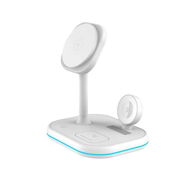 QI15W-A27 3V1 magnetická bezdrôtová nabíjačka MagSafe pre iPhone/AirPods/Watch White