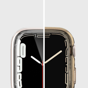 Etui nakladacie puzdro Spigen Ultra Hybrid pre Apple Watch 7 45mm Crystal Clear