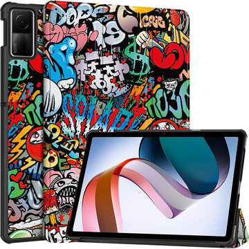 Hülle für Xiaomi Redmi Pad SE 2023 11" Smart Case Cover mit Klappe. Graffiti-Hülle und Cover