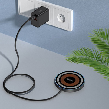 БЕЗДРОТОВИЙ ЗАРЯДНИЙ ПРИСТРІЙ TECH-PROTECT QI15W-A30 МАГНІТНИЙ MAGSAFE ЧОРНИЙ