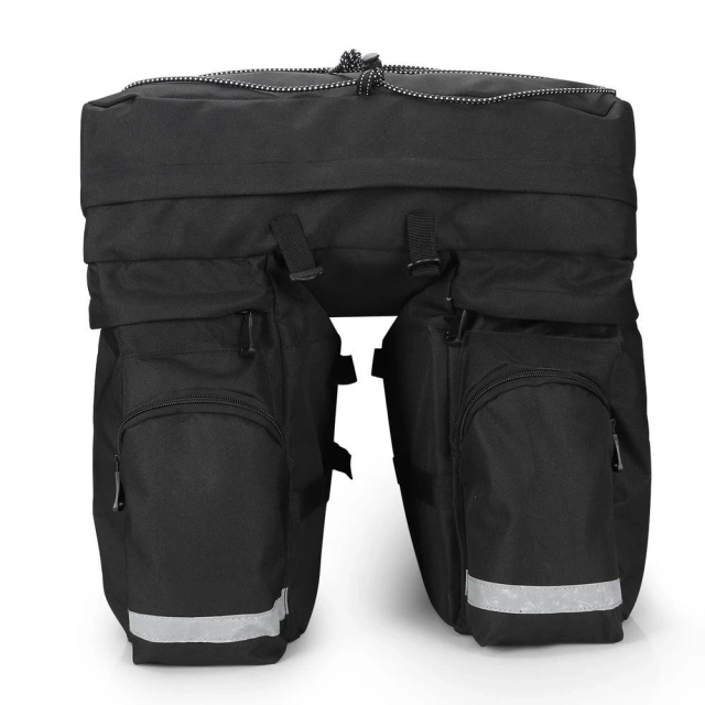 Wozinsky 60L geräumige Fahrradträgertasche (Regenhülle inklusive) schwarz (WBB13BK)