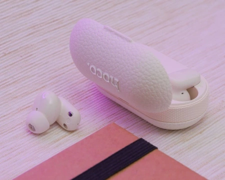 HOCO TWS EQ19 Wireless Bluetooth Headphones Charging Case White