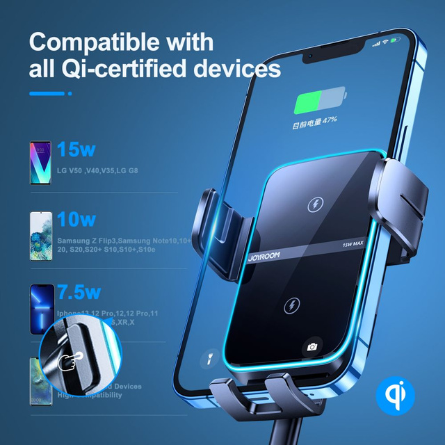 Držiak do auta Joyroom JR-ZS246 do kokpitu s bezdrôtovou 15W nabíjačkou Black