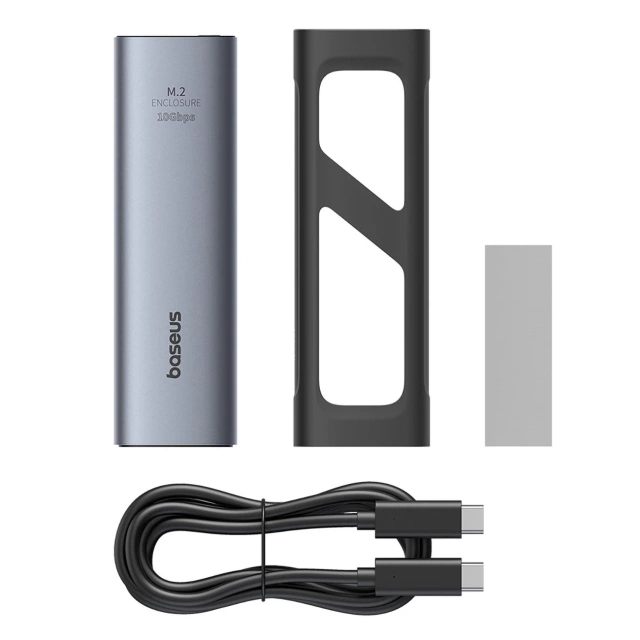 Baseus FlyJoy M.2 NVMe 10 Gb/s SSD Enclosure – Gray Case up to 8 TB