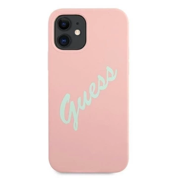 Guess GUHCP12SLSVSPG iPhone 12 mini 5.4" rose green/green pink hardcase Silicone Vintage