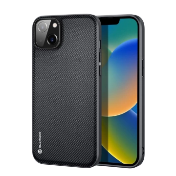 Dux Ducis Fino case cover covered with nylon material iPhone 14 Plus black