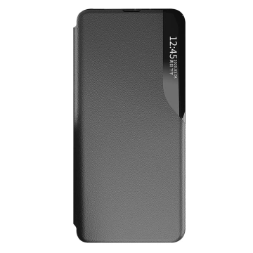 Eco Leather View Case elegante Hülle mit Flipcover und Standfunktion für Samsung Galaxy S22 (S22 Plus) schwarz