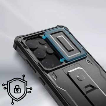 Etui do Samsung Galaxy S25 Ultra obudowa ochronna Tech-Protect Kevlar Cam+ Black