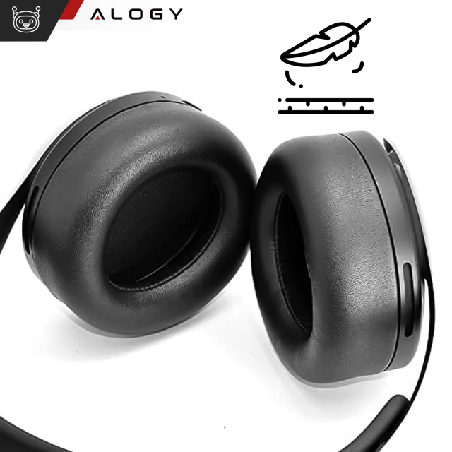 Náhradní náušníky 2x pro bezdrátová sluchátka Sony PS5 PULSE 3D, černé, snímatelné, s pomůckou