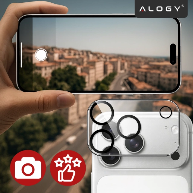 Szkło Ochronne na Obiektyw Aparatu do Apple iPhone 17 Pro, Wzmocnione i Odporne na Zarysowania, Precyzyjnie Dopasowane, Alogy Lens Protector Pro+™ – Przezroczyste