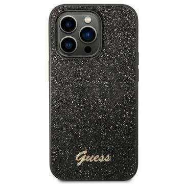 Etui Guess GUHCP14LHGGSHK do Apple iPhone 14 Pro 6,1" czarny/black hard case Glitter Script