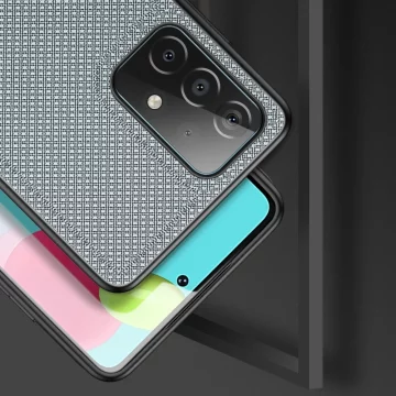 Kryt pouzdra Dux Ducis Fino potažený nylonovým materiálem Samsung Galaxy A72 4G šedý