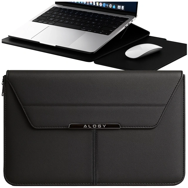 Laptop-Hülle, MacBook Air Pro 13,3 Zoll Alogy Hartschaum-Tasche, Schutzhülle für 13–14 Zoll Laptops, Schwarz