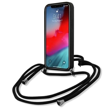 Etui Karl Lagerfeld KLHCP12LWOSLFKBK für iPhone 12 Pro Max 6,7" Hardcase Silicone Cord Iconik