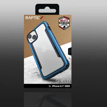 Raptic Shield Case for iPhone 14 blue armored case