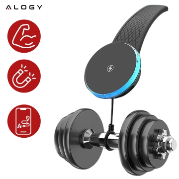 Alogy Car Holder for MagSafe with 2-in-1 Inductive Charging 15W Black