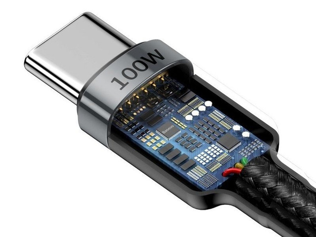 Kábel 2m Baseus Cafule USB-C Quick Charge 3.0 PD 2.0 100W 5A Szary