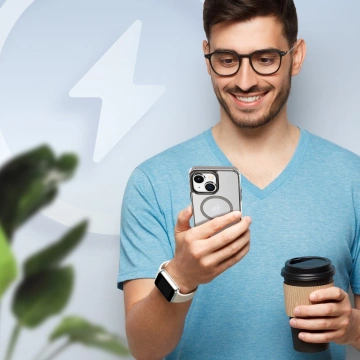 Pouzdro Dux Ducis Clin2 iPhone 14 Plus Magnetic MagSafe pouzdro šedé