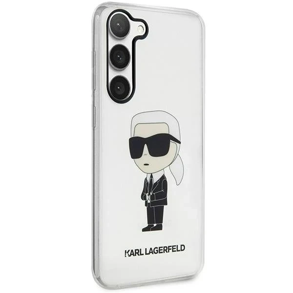 Protective phone case Karl Lagerfeld KLHCS23SHNIKTCT for Samsung Galaxy S23 S911 transparent hardcase Ikonik Karl Lagerfeld