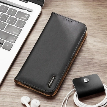 Dux Ducis Hivo protective case for Samsung Galaxy S23 flip cover wallet stand RFID blocking brown