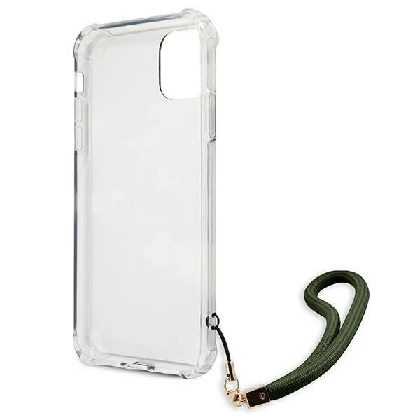 Guess GUHCN61KSARKA iPhone 11 6,1" zelený / khaki pevný obal Camo Collection