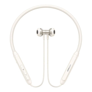 Bezdrôtové slúchadlá Joyroom JR-D8 s nákrčníkom, krémovo biele, Bluetooth 5.4