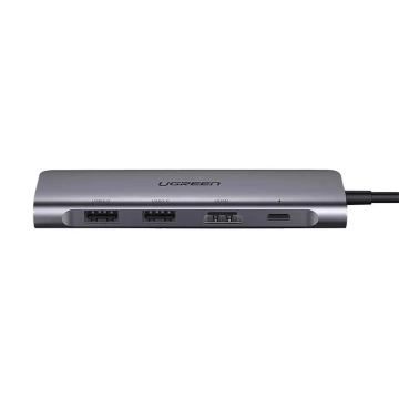 Ugreen CM195 ​​​​Adaptér USB-C HDMI USB-A SD TF PD 100W Hub 6v1 sivý