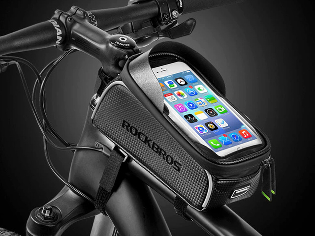 Pouch bag bicycle holder RockBros 017-1BK frame bicycle pannier Black