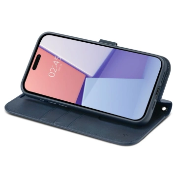 Peňaženka Etui Spigen "S"; Pre Apple iPhone 15 Pro Navy